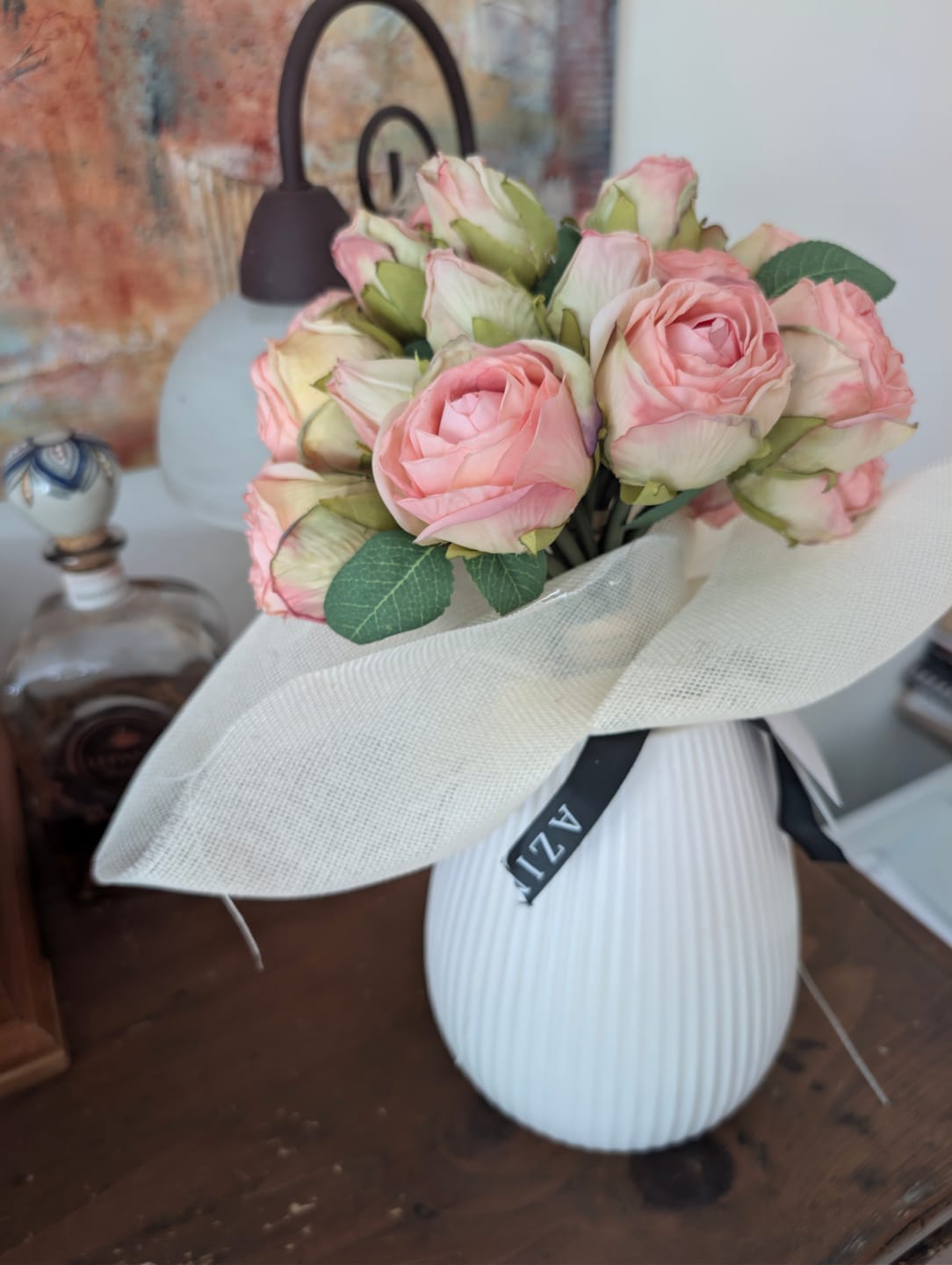Customer photo review of Mini Rozen Boeket - Roze (20 rozen)