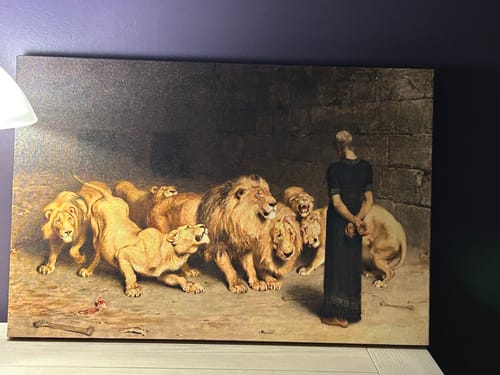 Customer photo review of Daniel in the Lions' Den 1872 by Briton Rivière