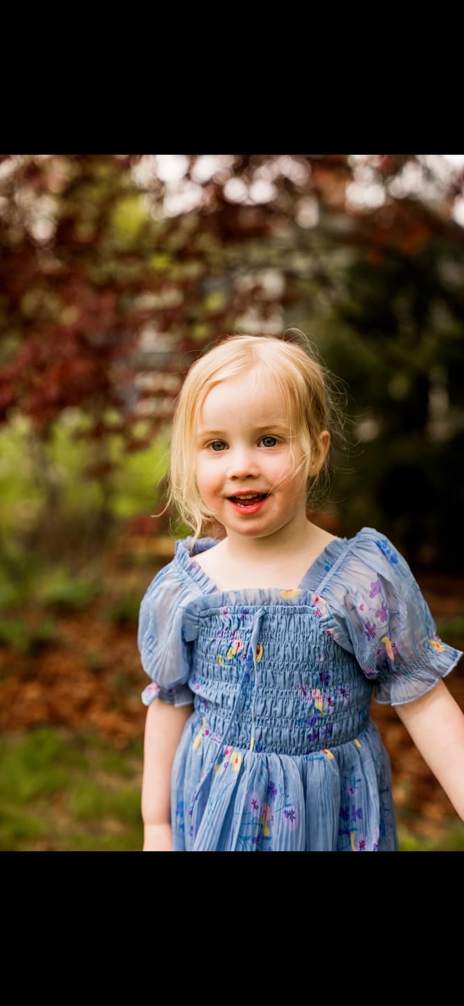 Customer photo review of Crinkled Chiffon Dress - Dusty Blue