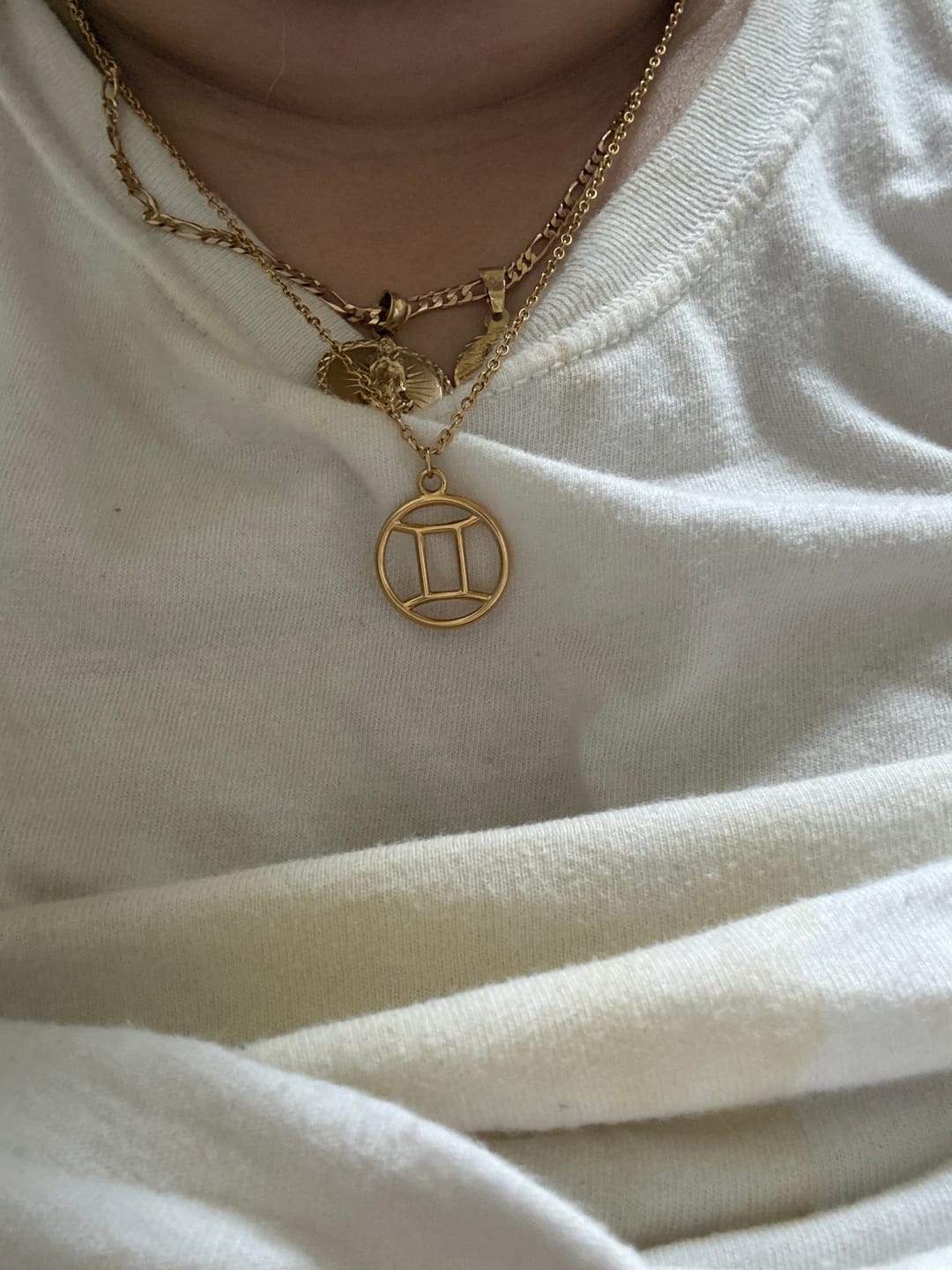Customer photo review of Zodiac Sign Pendant Necklace
