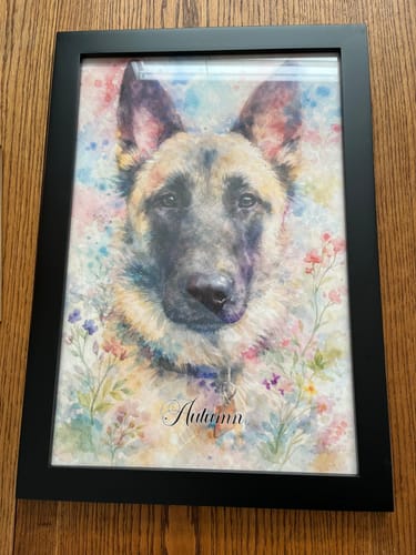 Customer photo review of Personalized Poster With Dog or Cat - Watercolor