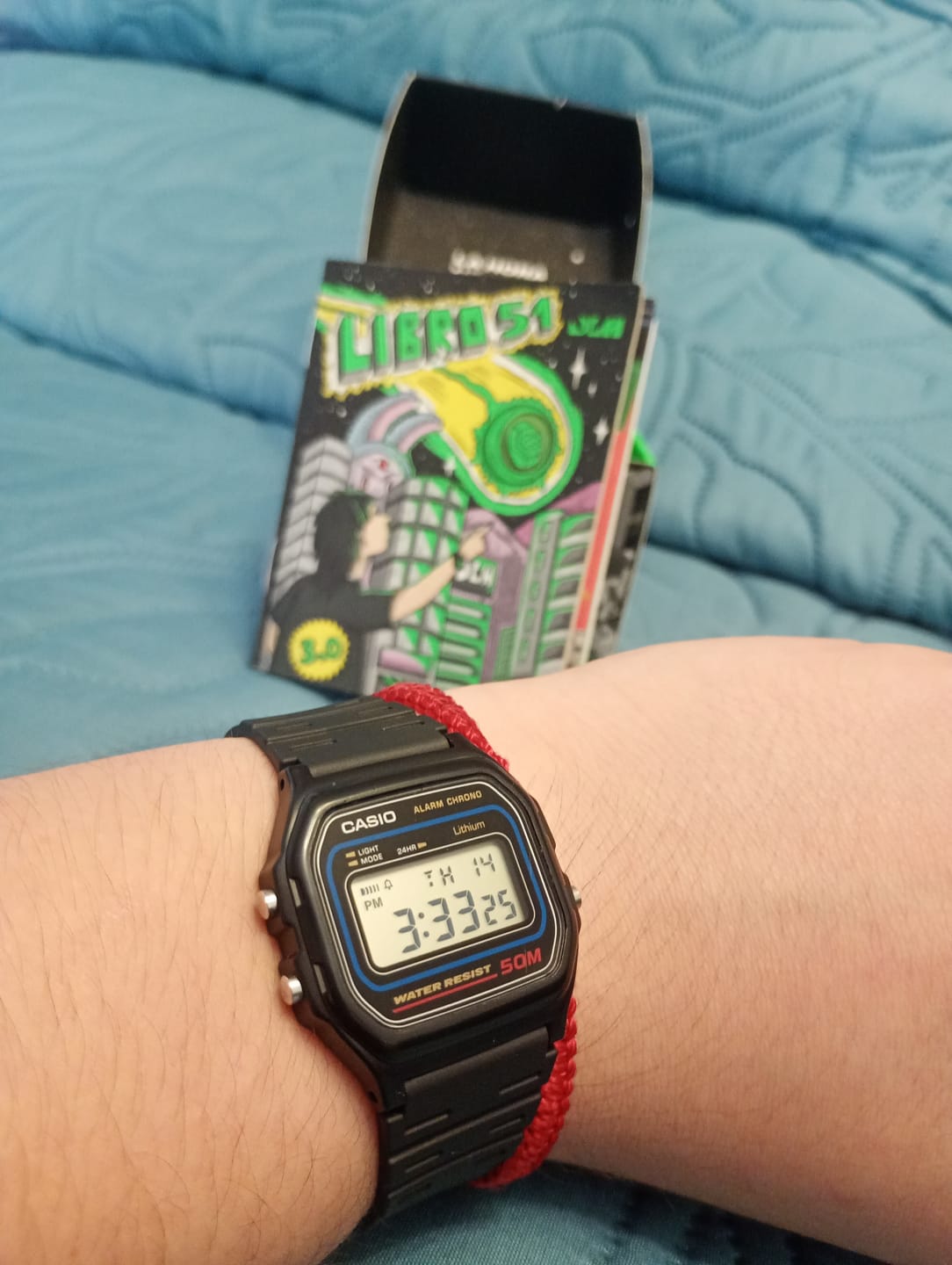 Customer photo review of Reloj Casio Vintage W-59-1VQD Azul/Negro