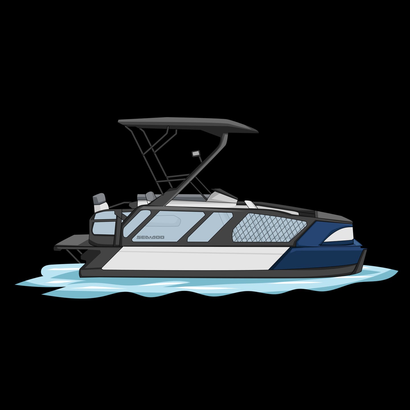 Customer photo review of Custom Digital Boat Artwork