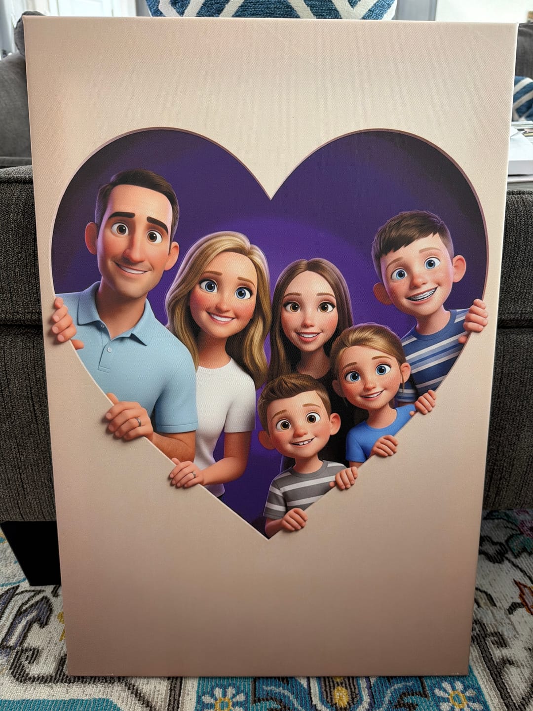 Customer photo review of Personalized Canvas - Animated Heart
