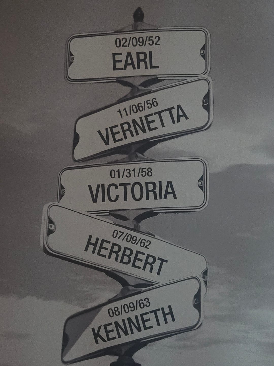 Customer photo review of My Street Sign Custom Children Names Personalized Canvas Print