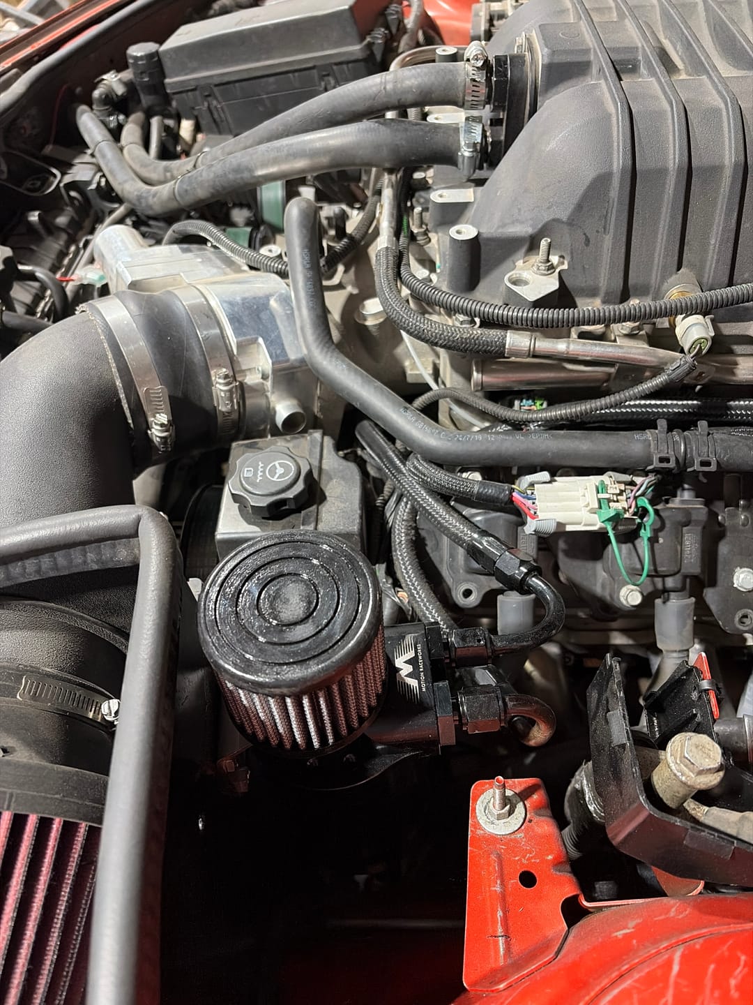 Customer photo review of Motion Raceworks Top Loader Billet Catch Can Kit