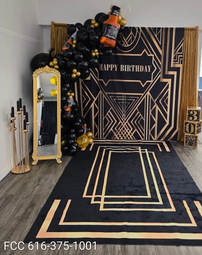 Customer photo review of Great Gatsby Party Backdrop Roaring 20S Party Decoration