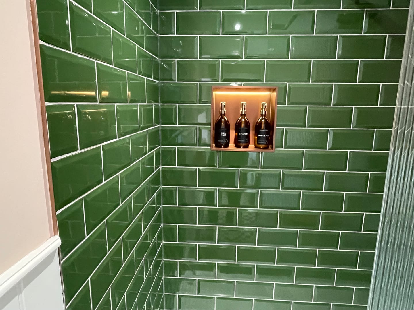 Customer photo review of Amber Glass Bottle with Metal Pump