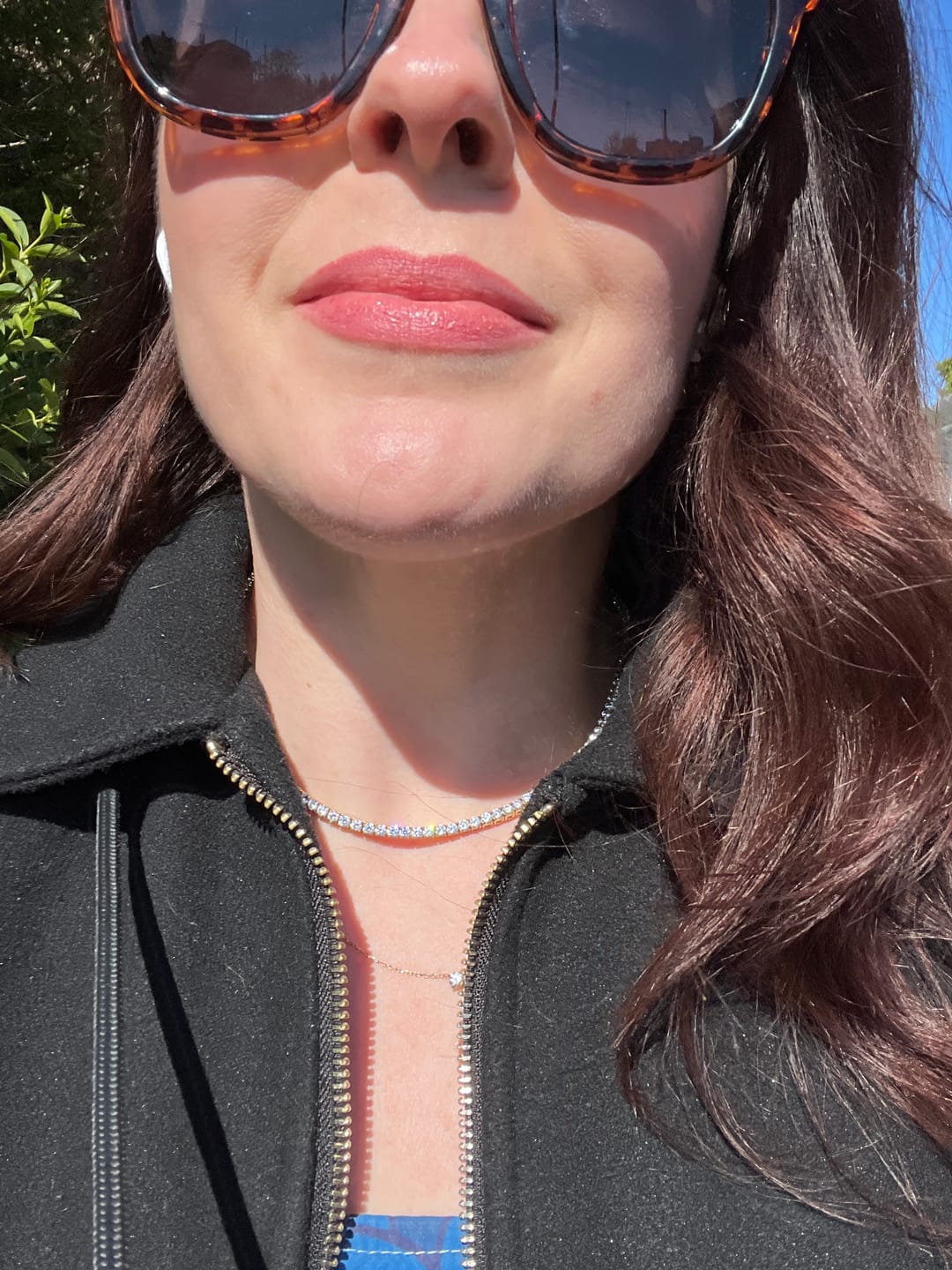 Customer photo review of Luxe Tennis Necklace