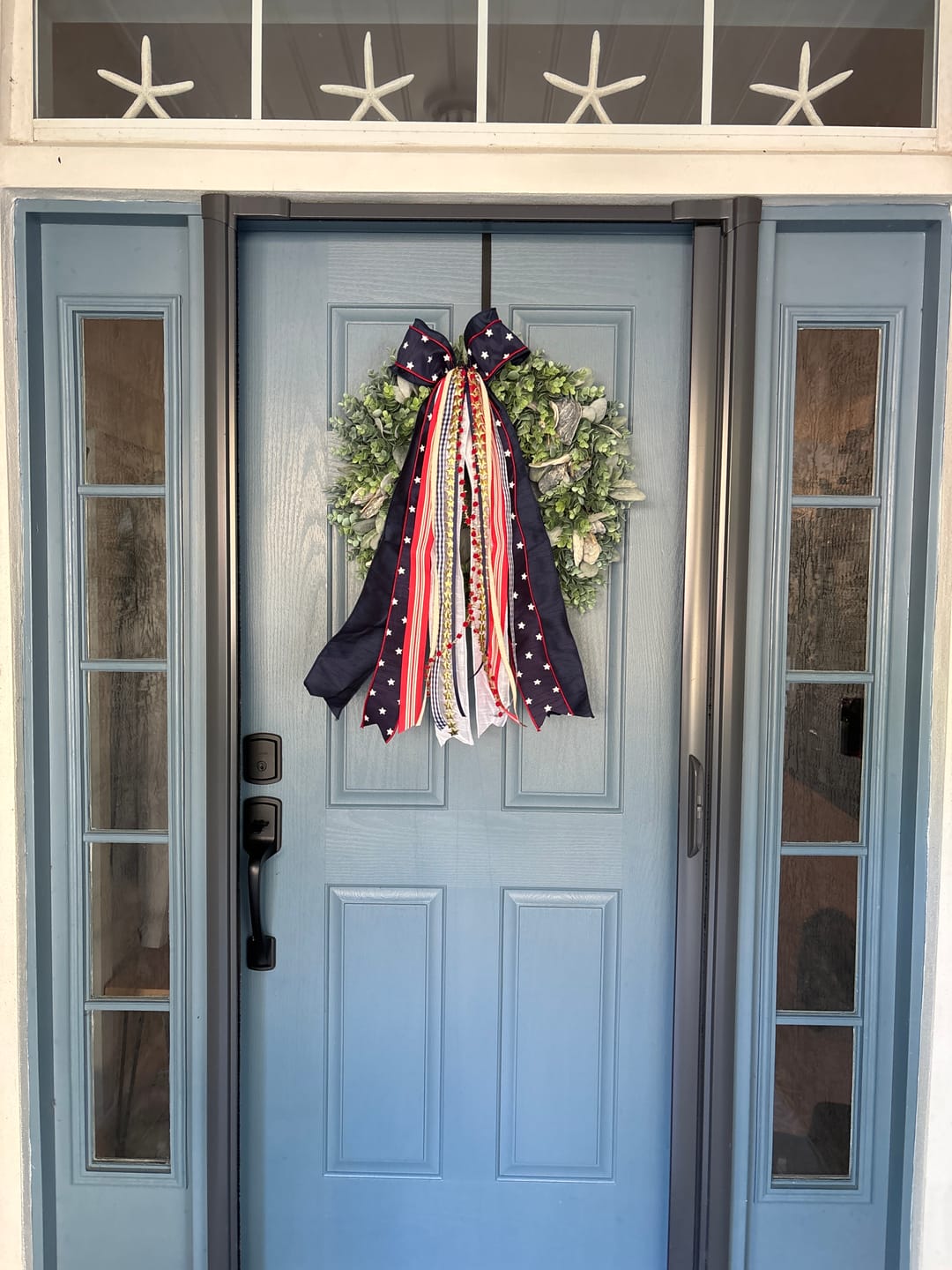 Customer photo review of Old Glory Wreath Ribbon