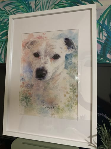 Customer photo review of Personalised Poster With Dog or Cat - Watercolour