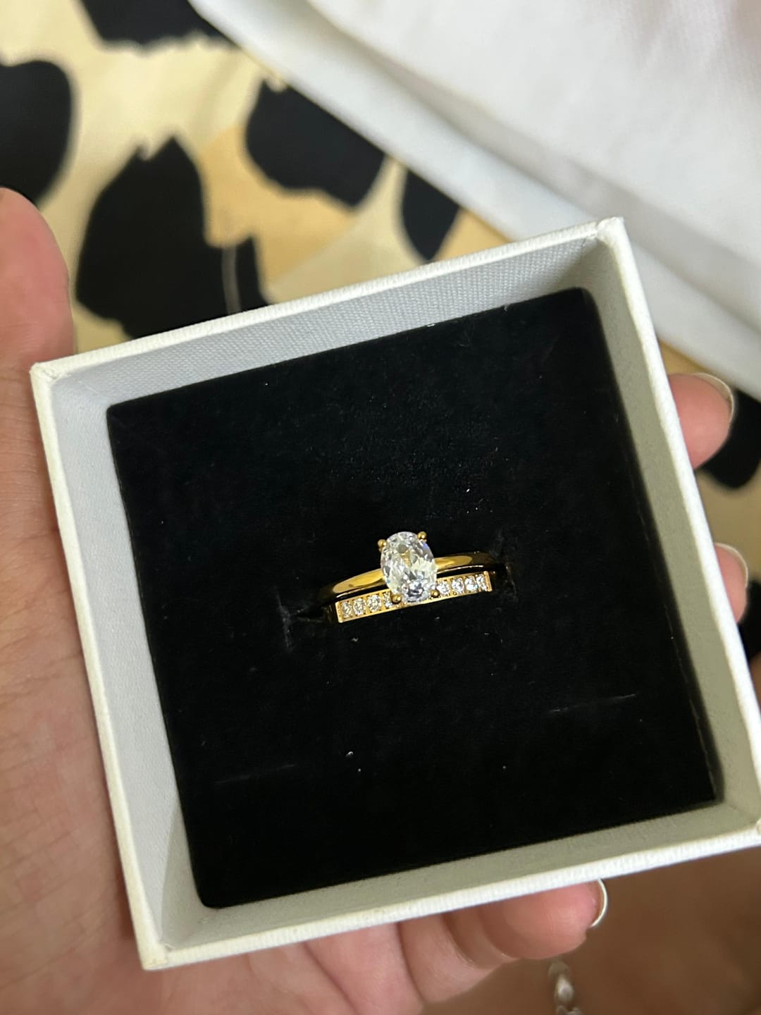 Customer photo review of Half Pave Ring