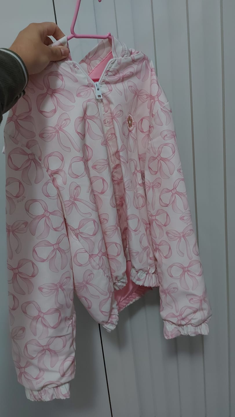 Customer photo review of Jaqueta Corta Vento em Nylon Forrada 89878 Kukiê Infantil Menina
