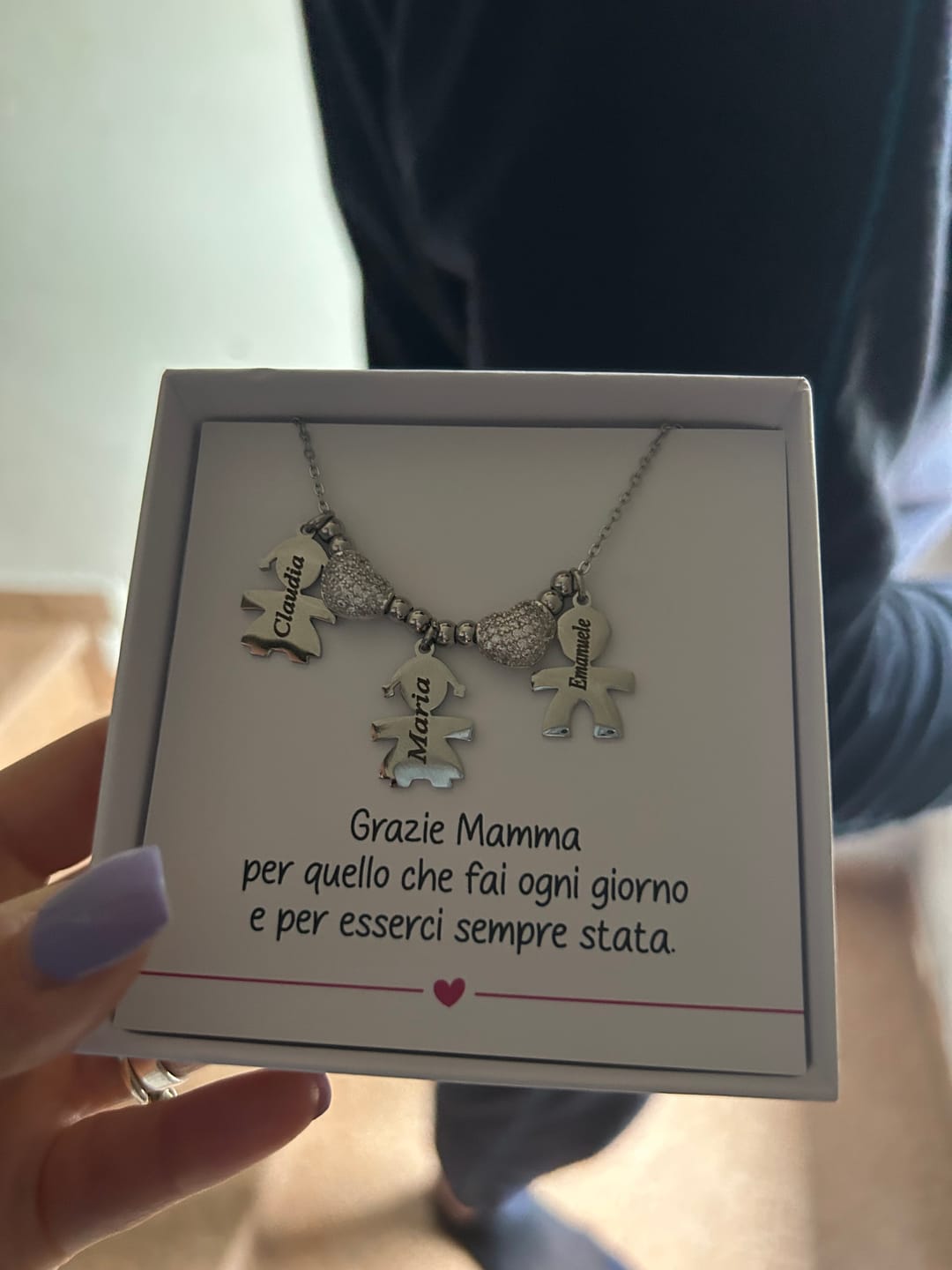Customer photo review of Collana con bambini - I Miei Tesori