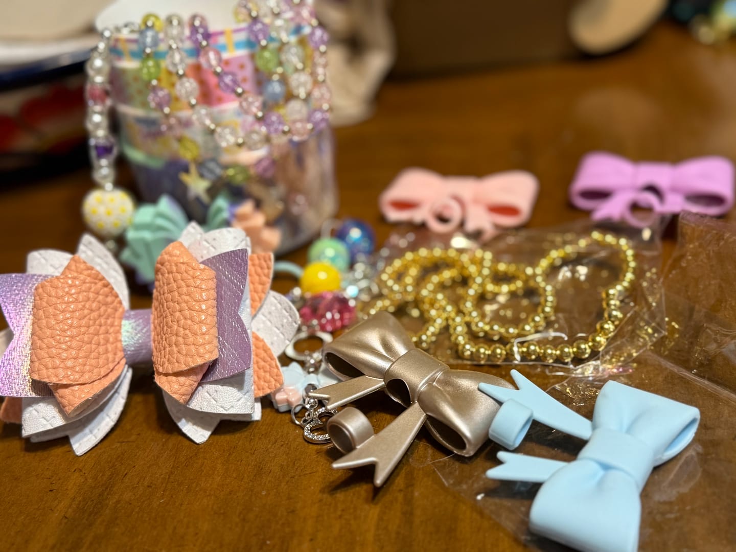 Customer photo review of Ribbon Rosettes Single Mini Straw Bauble