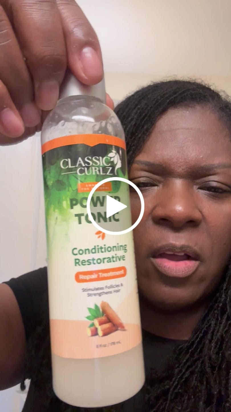 Customer video review of Classic Curlz Power Tonic — Aloe Based Daily Hydration and Growth Spray 8 fl oz