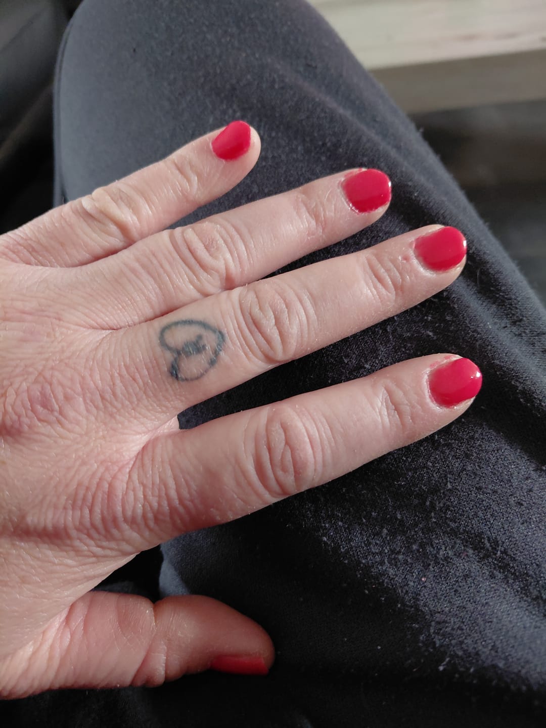 Customer photo review of Cerise Dipping Powder