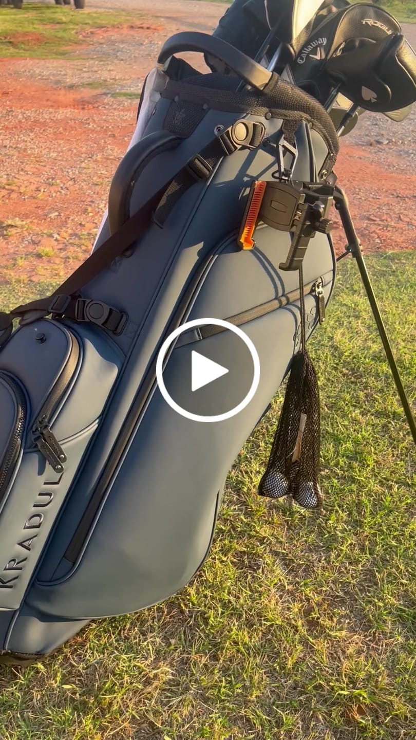 Customer video review of LUX 9.5" 14-Way Hybrid Stand Bag: Blue Steel