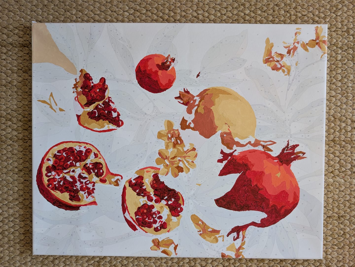Customer photo review of Blooming pomegranates | Paint by Number