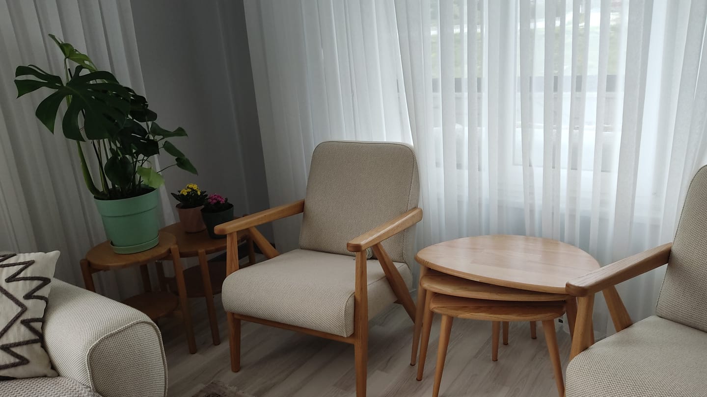 Customer photo review of 3'lü Zigon Sehpa - Masif Sehpa Takımı