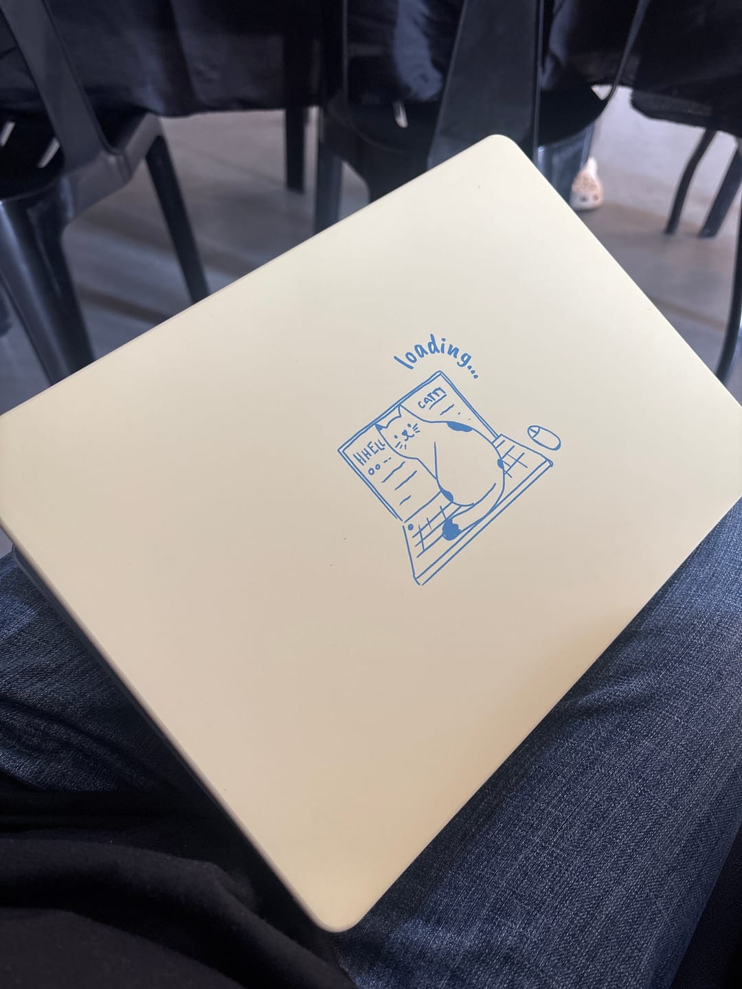 Customer photo review of Cat Loading Macbook Case