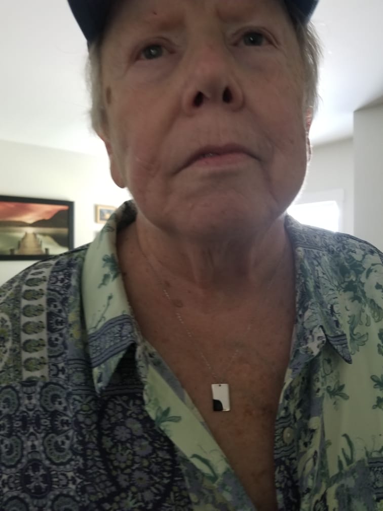 Customer photo review of Square Savior Pendant