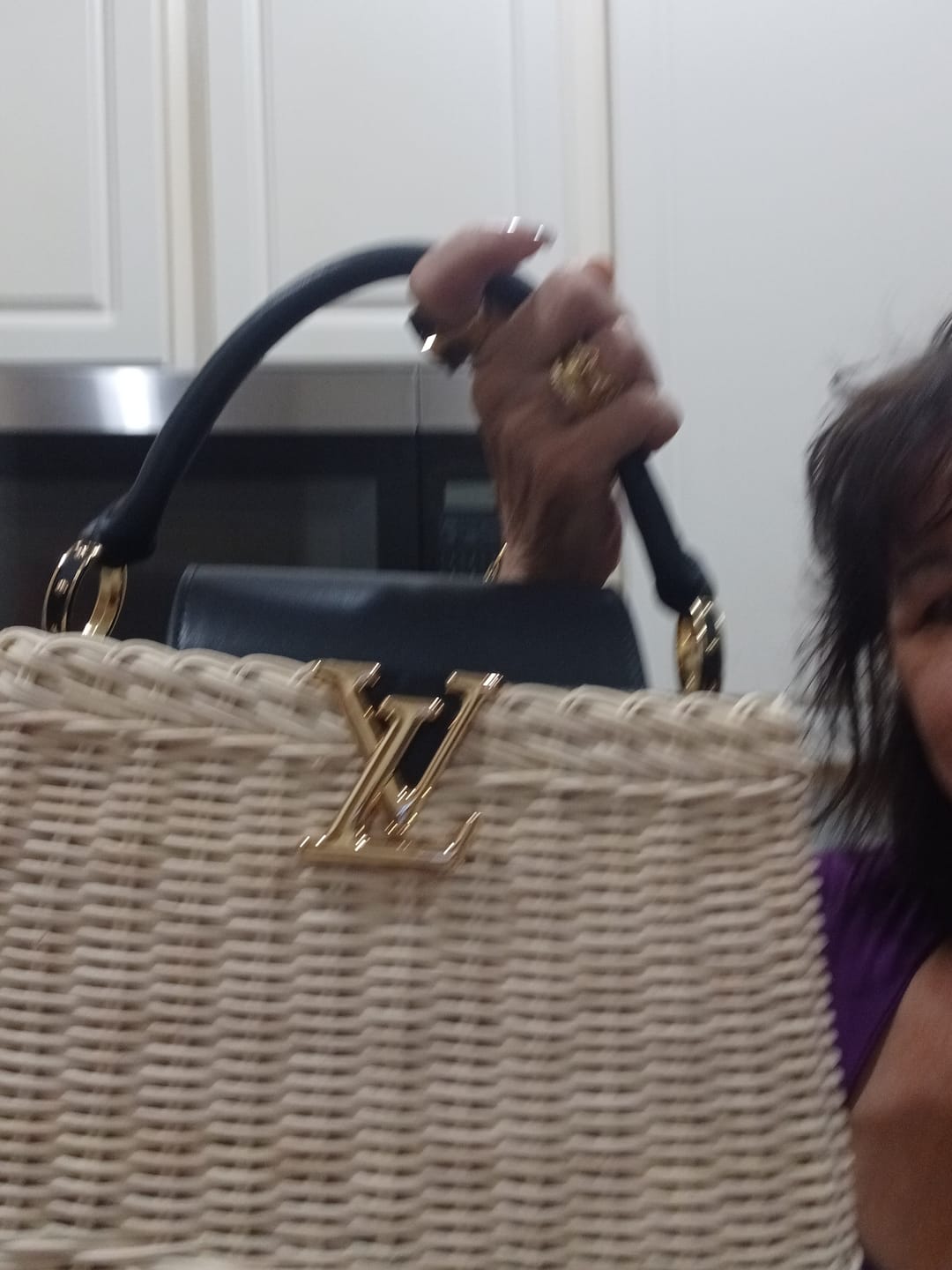 Customer photo review of Louis Vuitton Rattan Mini Capucine 27*18cm