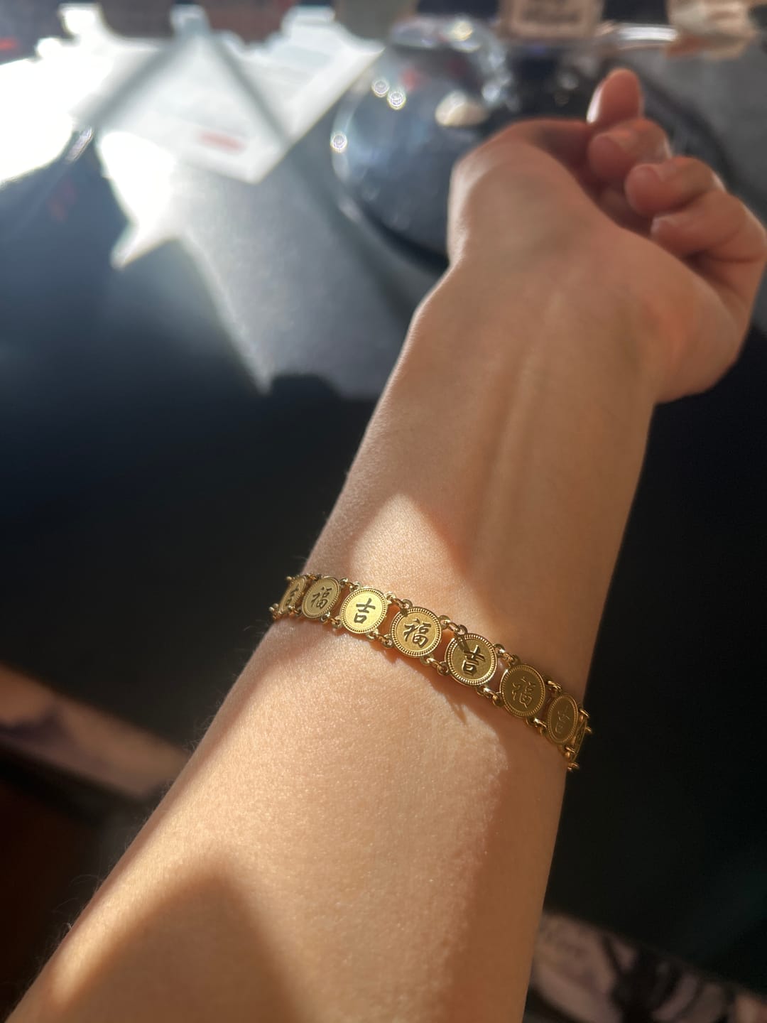 Customer photo review of Lucky Coin Bracelet