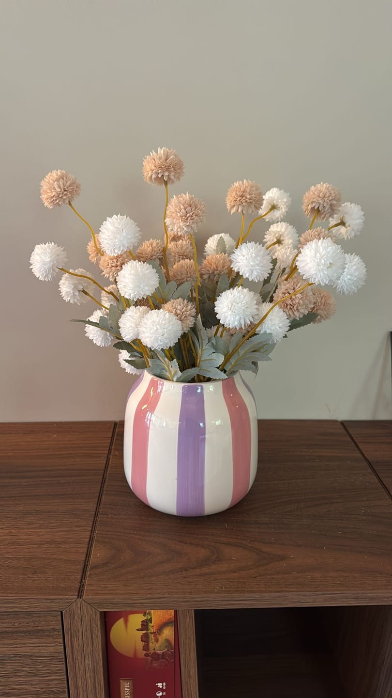 Customer photo review of Zijden Kiku Bloemen - Beige Mix