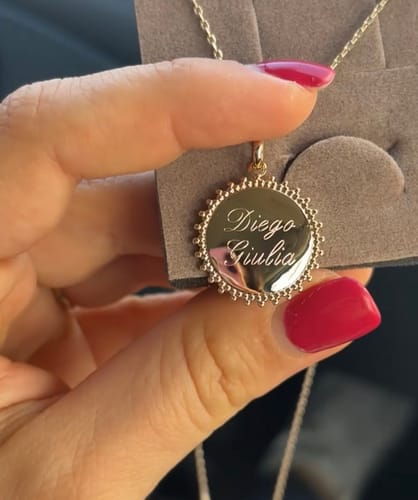 Customer photo review of Collier Lumière - pendentif à graver