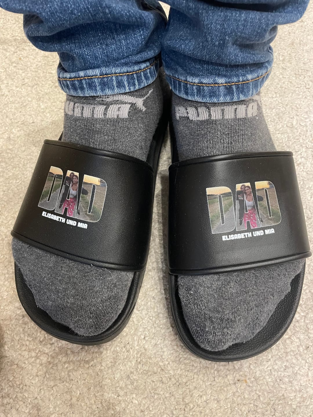 Customer photo review of Der Papa - Personalisierte Badeschlappen für Papa mit Fotoupload
