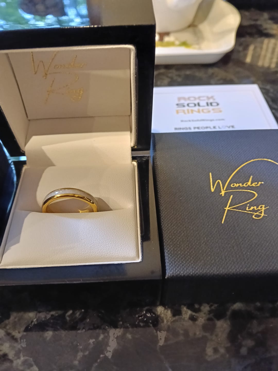 Customer photo review of The Golden White Opal 4mm Wonder Ring