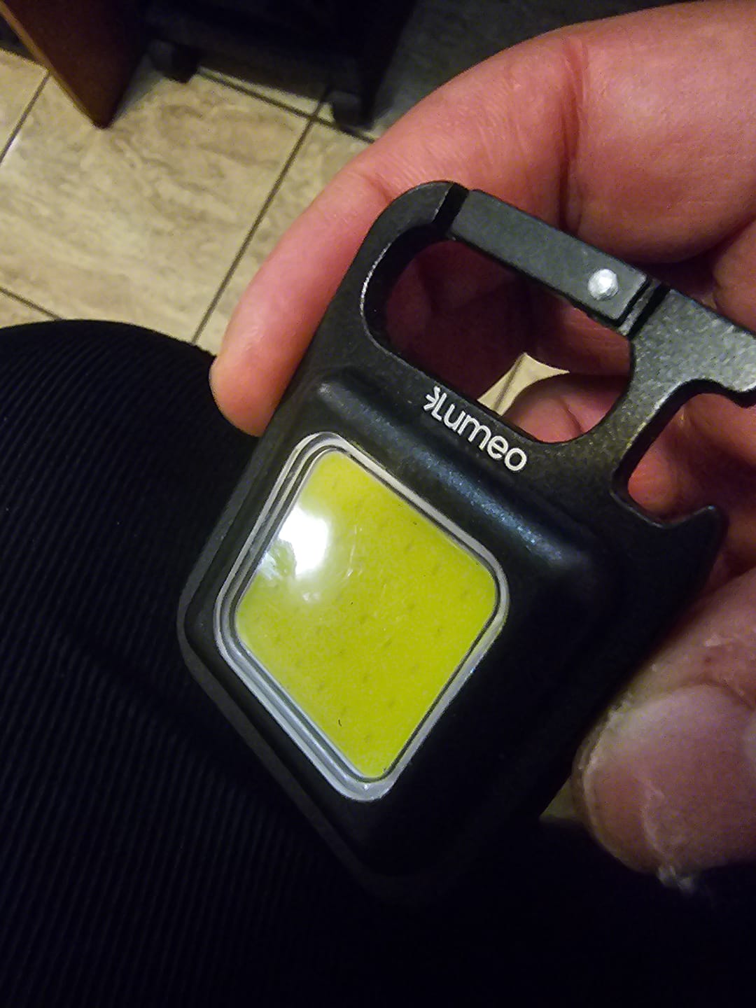 Customer photo review of Lumeo Pro BrightBuddy Keychain Light (FREE GIFT)