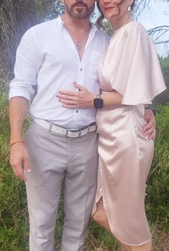 Customer photo review of Celeste Backless Tie-Front Cami Dress