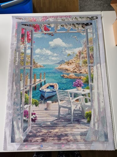 Customer photo review of 5D Diamond Painting – Haus am Strand