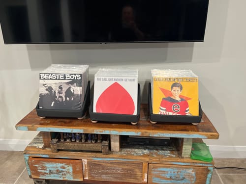 Customer photo review of Record Roots Tabletop Storage System