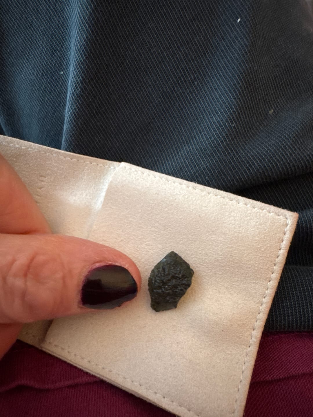 Customer photo review of Moldavite - Rough/raw pieces
