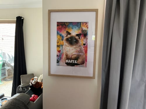 Customer photo review of Personalised Poster With Dog or Cat - Graffiti
