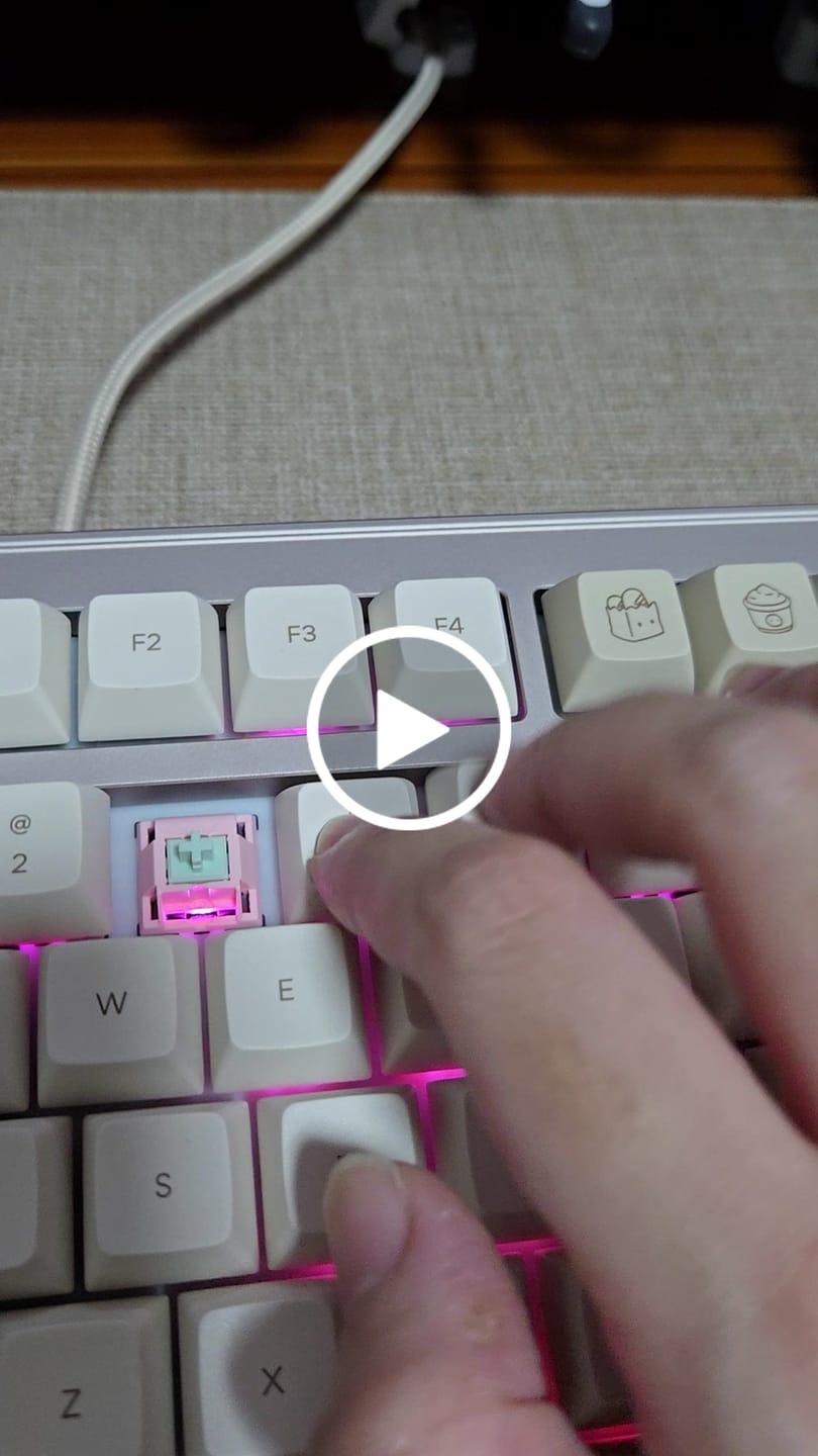 Customer video review of Keygeek Butterfly Linear Switch Factory Lubed (10PCS)