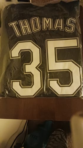 Customer photo review of Men's Chicago White Sox Black Replica Custom Jersey1
