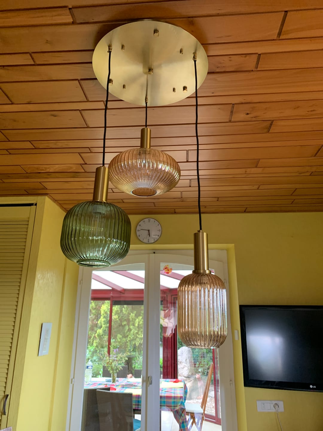 Customer photo review of Suspension chic en verre vintage CRISTALI | 100% Personnalisable