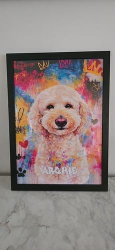 Customer photo review of Personalised Poster With Dog or Cat - Graffiti