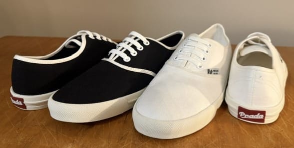 Customer photo review of Prada Drill fabric sneakers