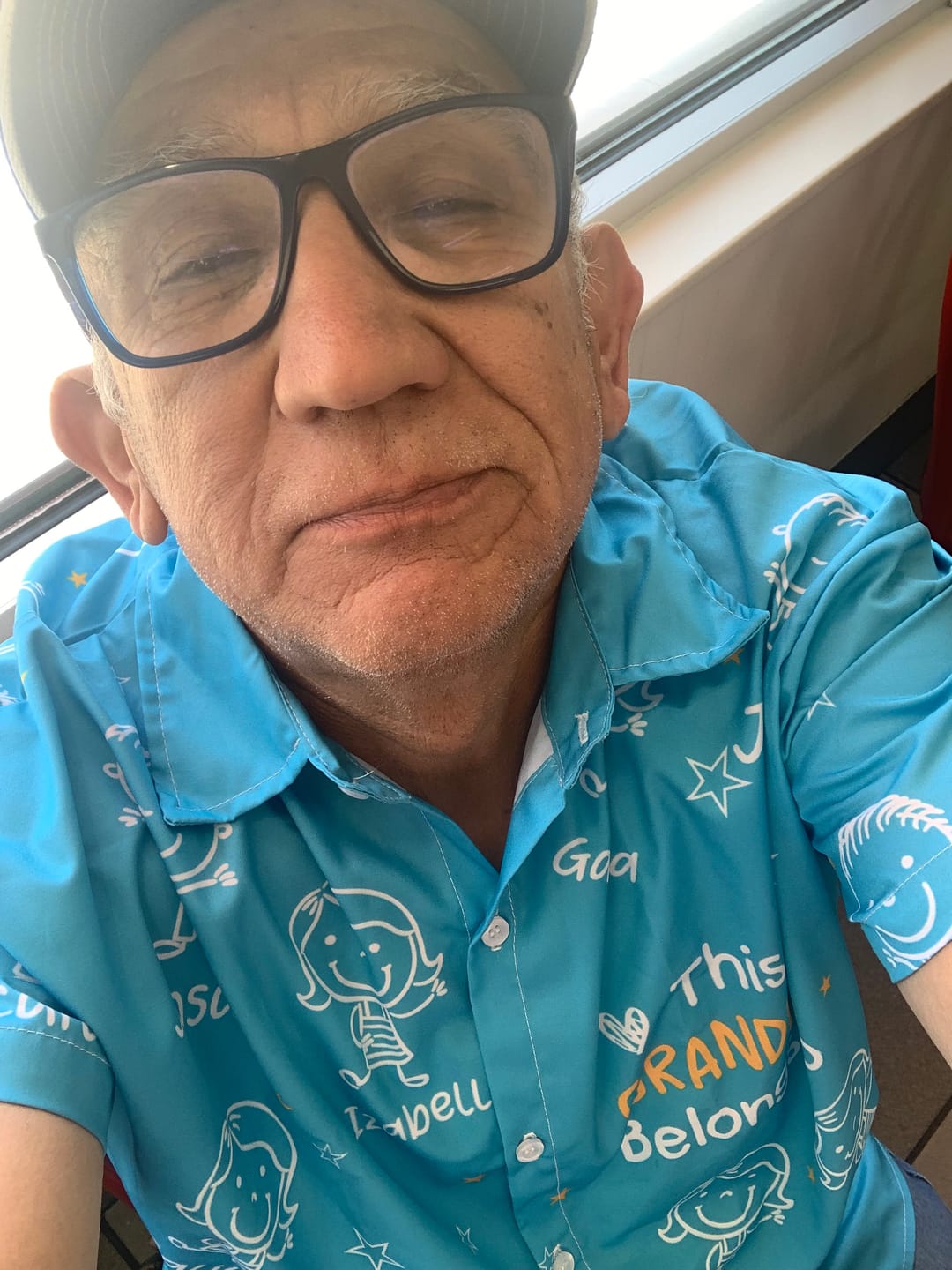 Customer photo review of Personalized Hawaiian Shirt- This Grandpa Belongs To Doodle