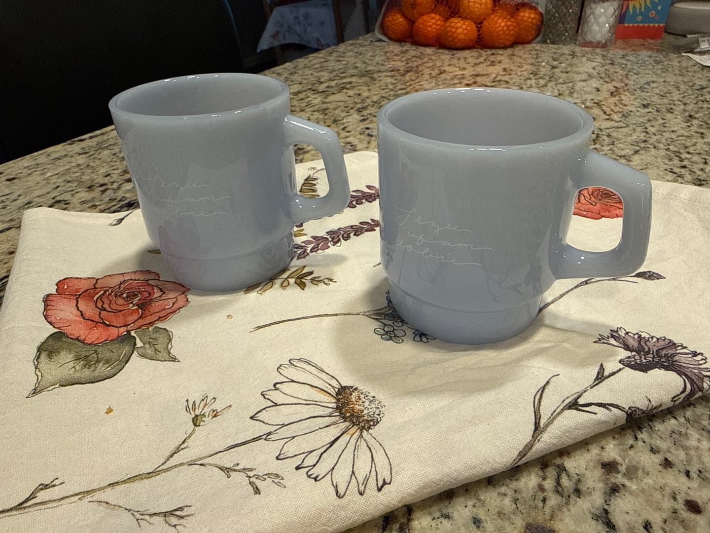 Customer photo review of Faustina Milk Glass Mug