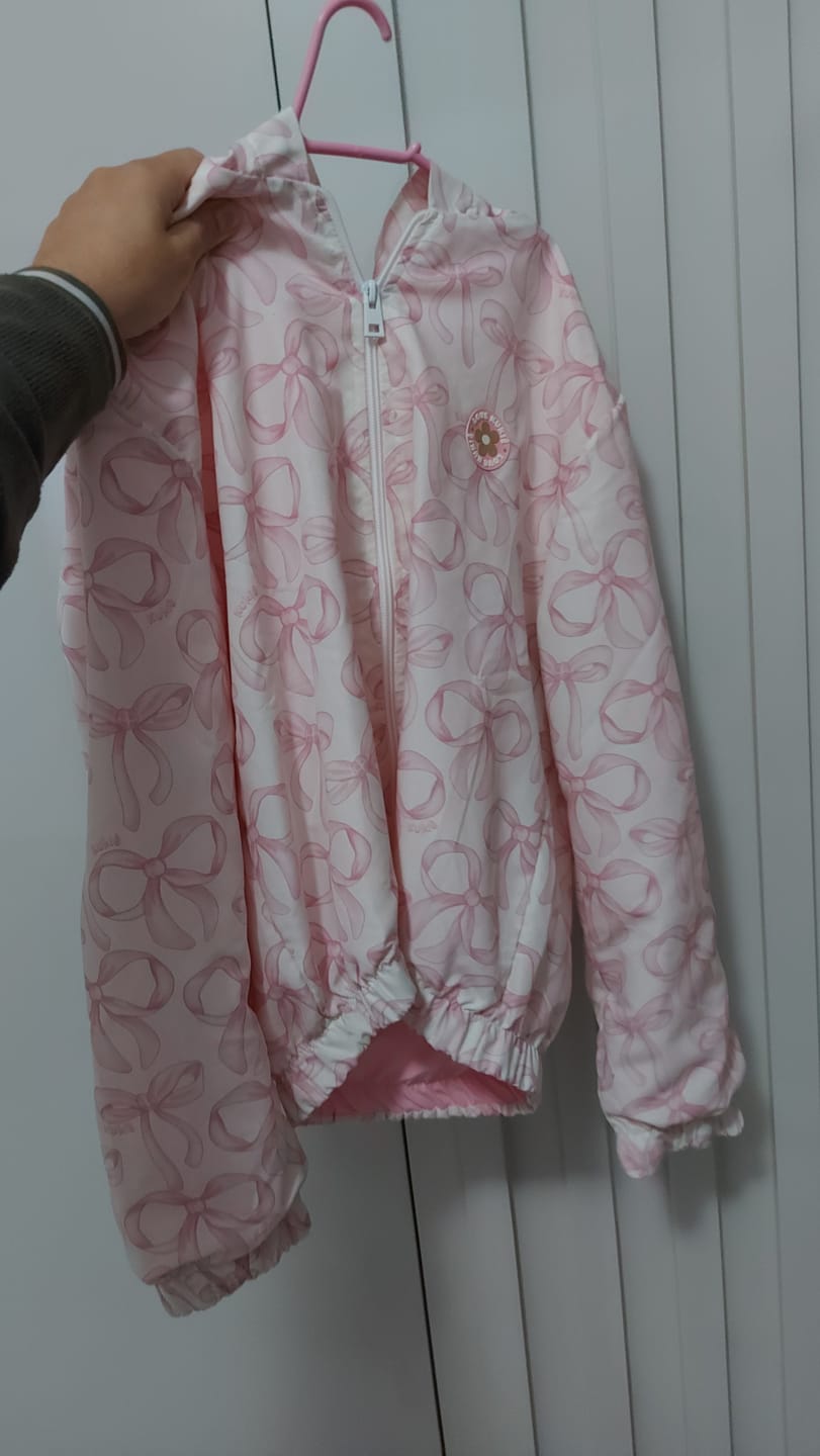 Customer photo review of Jaqueta Corta Vento em Nylon Forrada 89878 Kukiê Infantil Menina