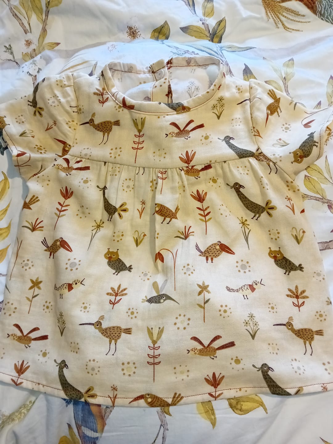 Customer photo review of Birdsong Blossom Flat Double Gauze Fabric