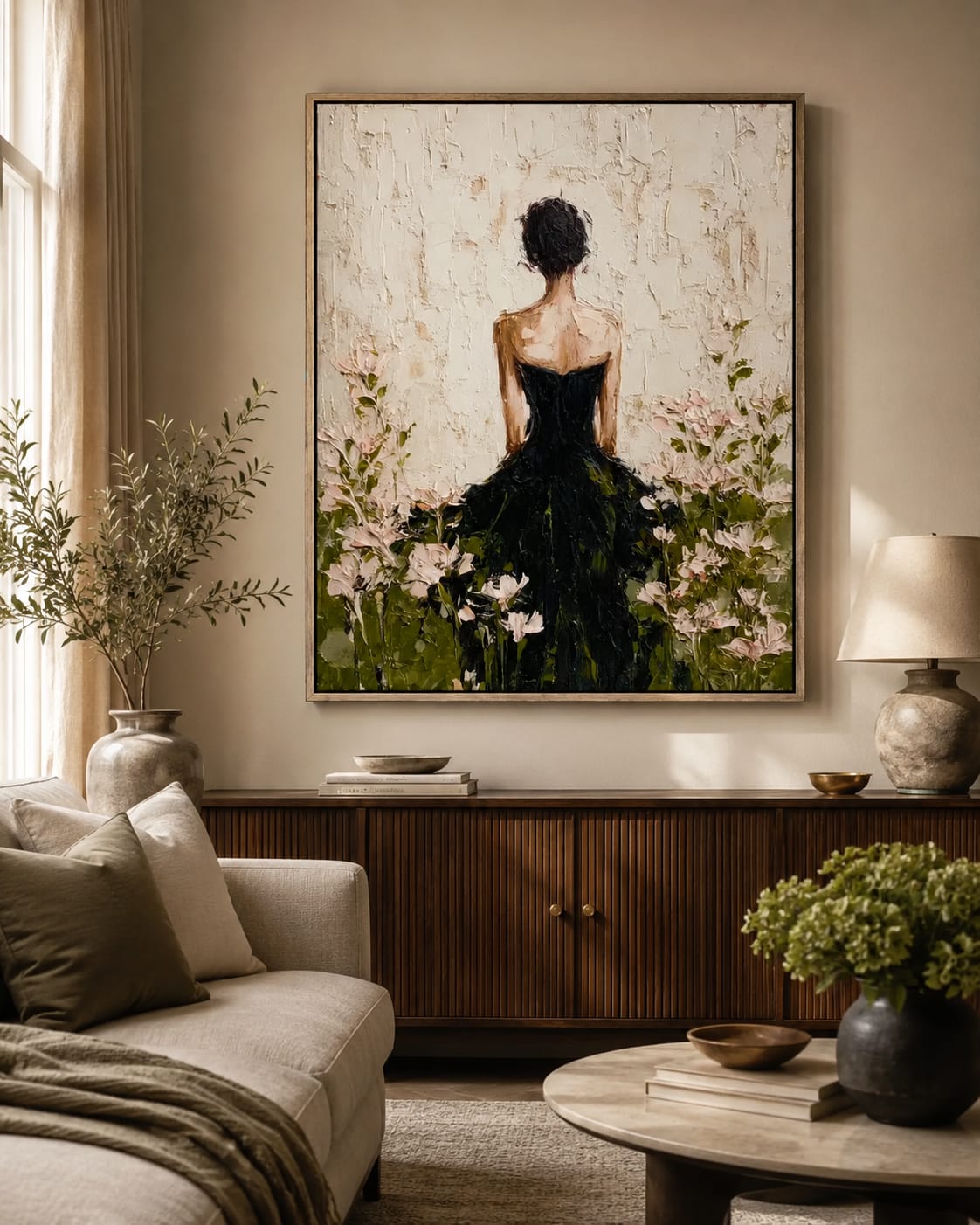 Customer photo review of Impressionist Lady in Black Gown