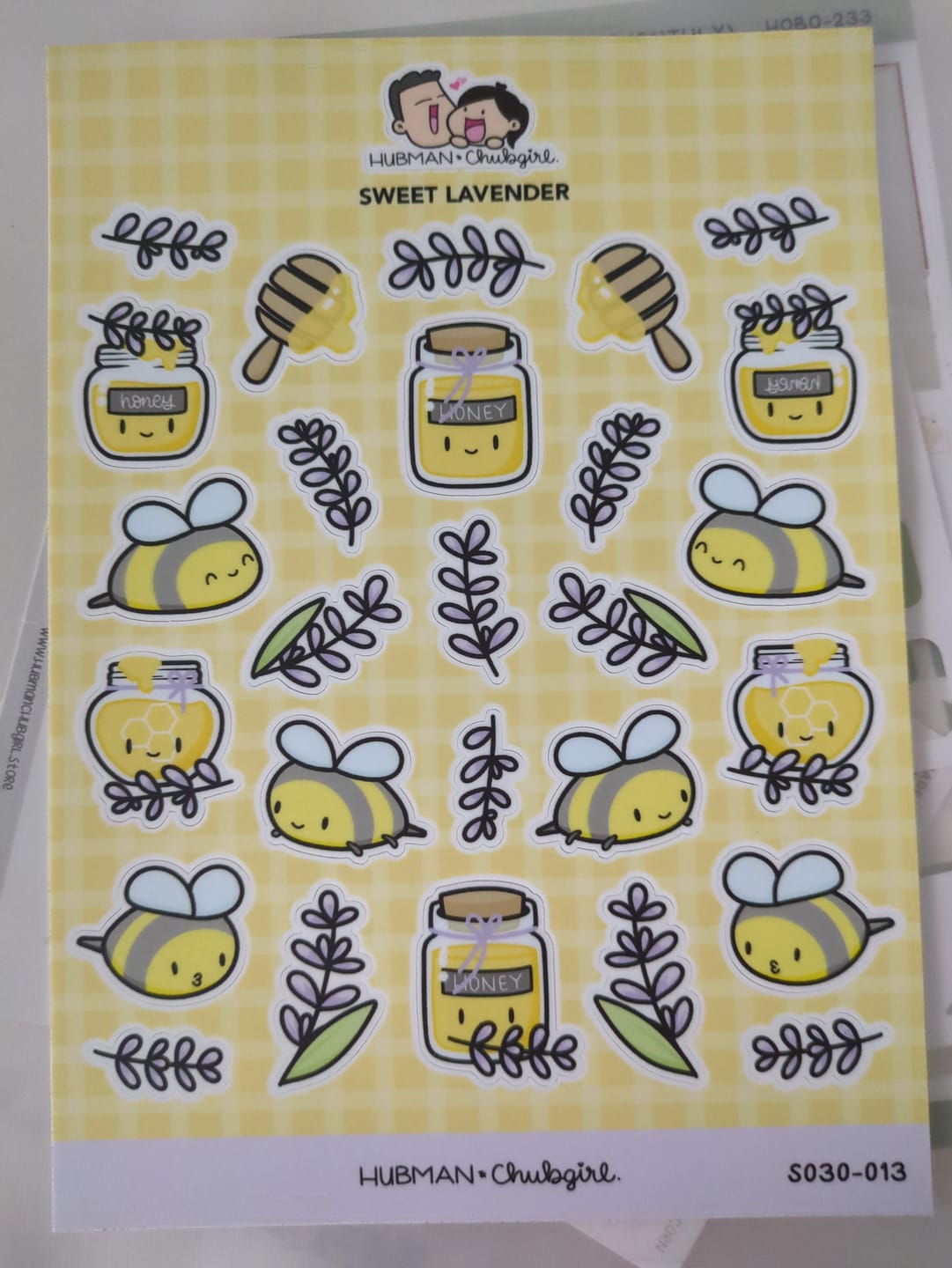 Customer photo review of Sticker Sheet - Sweet Lavender