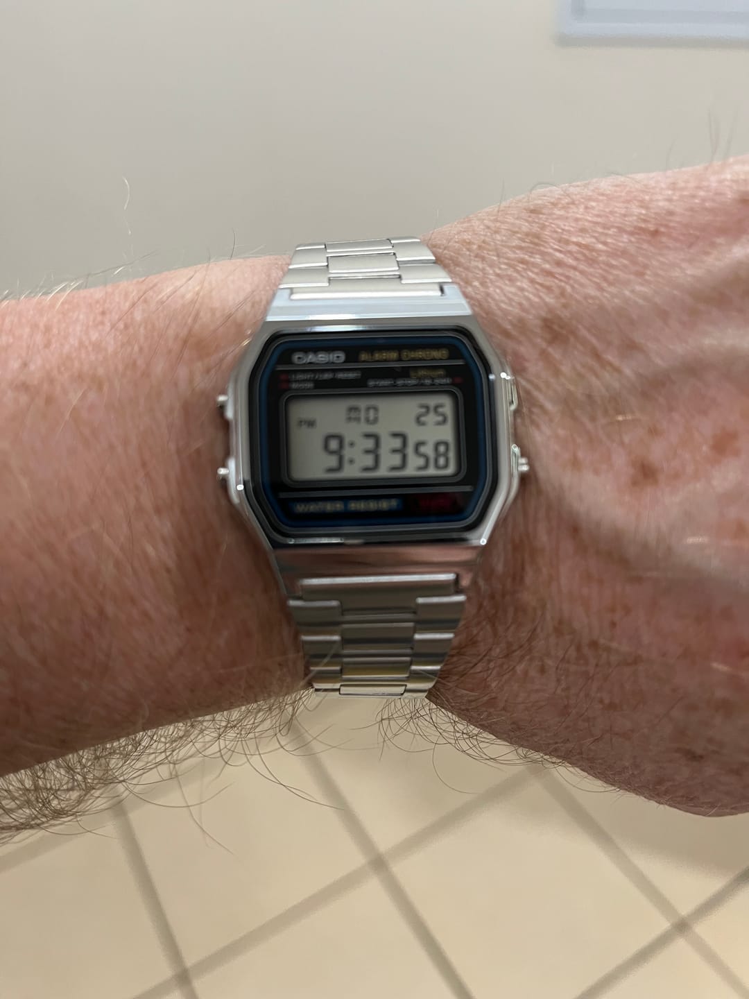 Customer photo review of Reloj Casio Vintage A158WA-1DF Azul/Plateado